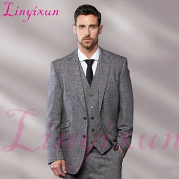 Linyixun Custom Grey Tweed Men Suits Fall Winter Classic Formal Wedding Suits For Men 3 Piece Men Suits With Pants Tuxedo Terno
Linyixun Custom Grey Tweed Men Suits Fall Winter Classic Formal Wedding Suits For Men 3 Piece Men Suits With Pants Tuxedo Terno