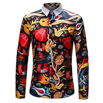 2018 Printed Shirt 2018 Brand New Long Sleeve Men's Fancy Shirts Slim Fit Young Boy Spring Autumn Flower Holiday Shirt
2018 Printed Shirt 2018 Brand New Long Sleeve Men's Fancy Shirts Slim Fit Young Boy Spring Autumn Flower Holiday Shirt