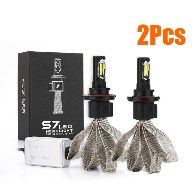 

1 Pair COB-XM-L2 S7 H13 72W 8000LM Aluminum Alloy Car 8-LED Headlights Lamp Bulbs Energy-saving 6000K 9V-30V