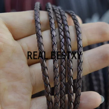 REAL BESTXY 5m/lot genuine leather cord 3mm leather cord genuine leather straps cords ropes antique brown leather cords DIY 
REAL BESTXY 5m/lot genuine leather cord 3mm leather cord genuine leather straps cords ropes antique brown leather cords DIY