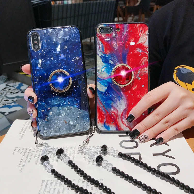 Drop Glue Glitter Conch Shell Gradient Color Phone Case for Iphone 7 8 6 6S Plus Xs Max X Xr Case with Diamond Finger Ring&Strap
Drop Glue Glitter Conch Shell Gradient Color Phone Case for Iphone 7 8 6 6S Plus Xs Max X Xr Case with Diamond Finger Ring&Strap