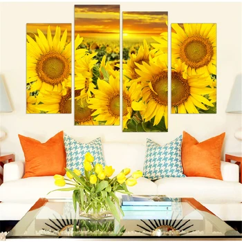 Unframed Modern Sunflower HD Printed Canvas Painting Flower Wall Art Modular Painting for Living Room Canvas Art Prints 4 Panel
Unframed Modern Sunflower HD Printed Canvas Painting Flower Wall Art Modular Painting for Living Room Canvas Art Prints 4 Panel
