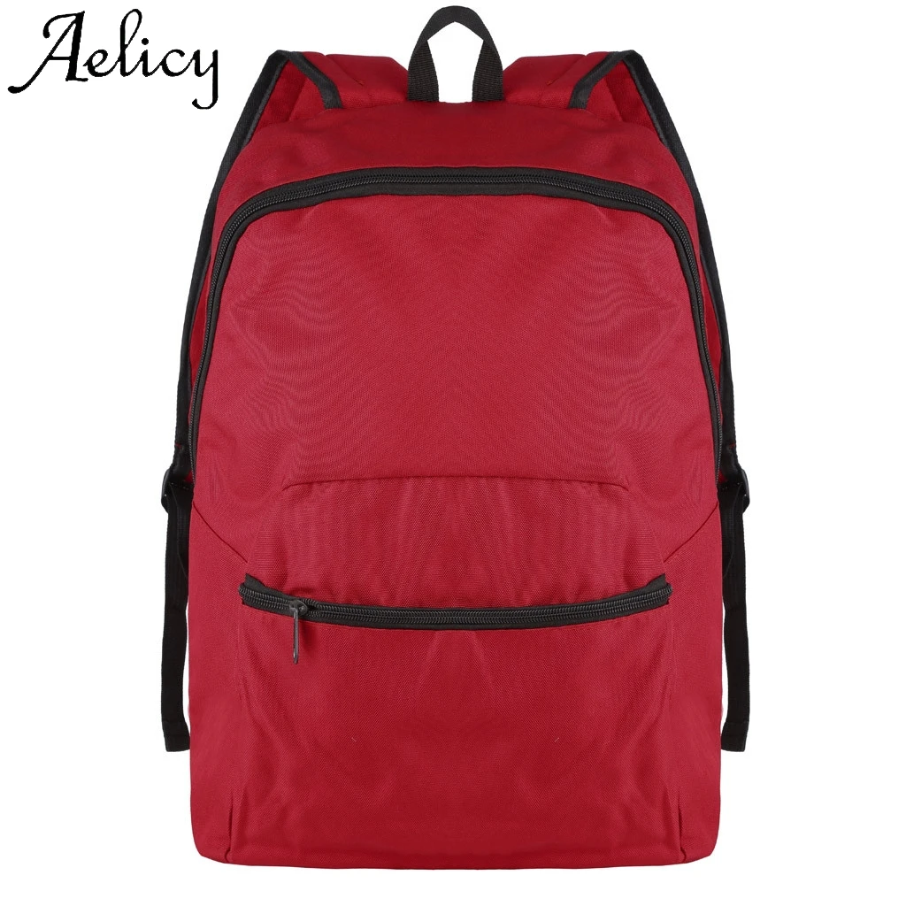 

Aelicy Sports Backpack Hiking Rucksack Men Women Unisex Schoolbags Satchel 2019 High Quality Travel Solid Bag Phone Pocket