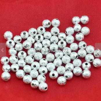 Hot Sale Newest 4mm 100pcs Silver Plated Stardust Spacer Beads Sand Blasted Jewelry Findings ,DIY Accessory Jewelry Making
Hot Sale Newest 4mm 100pcs Silver Plated Stardust Spacer Beads Sand Blasted Jewelry Findings ,DIY Accessory Jewelry Making
