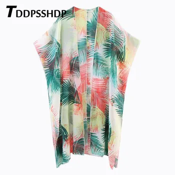 Green and Red Leaf Printing Women Kimono Coat Outwear 2019 Hawaii Travel Vacation Female Frock Jacket
Green and Red Leaf Printing Women Kimono Coat Outwear 2019 Hawaii Travel Vacation Female Frock Jacket