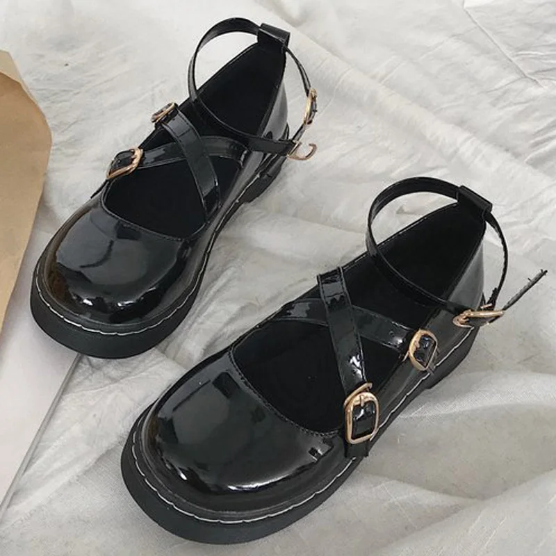 2019 Spring Mary Janes Women Ankle Strap Flats Platform Shallow Buckle Round Toe Creepers Lady Sweet Flat Shoes XWD7396
2019 Spring Mary Janes Women Ankle Strap Flats Platform Shallow Buckle Round Toe Creepers Lady Sweet Flat Shoes XWD7396
