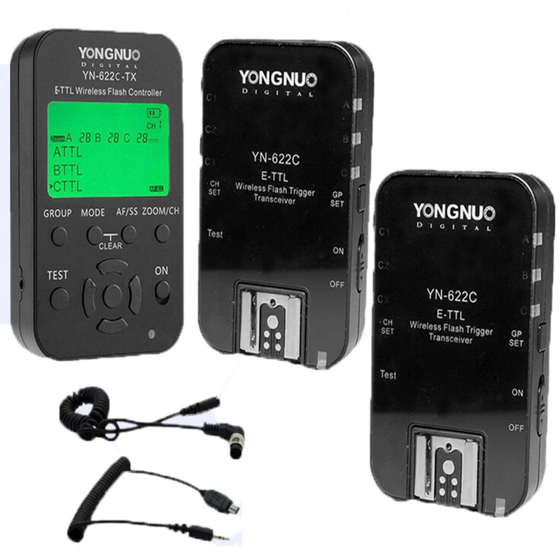 YONGNUO Wireless TTL Flash Trigger YN622 YN-622C II C-TX KIT with High-speed Sync HSS 1/8000s for Canon Camera 500D 60D 7D 5DIII
YONGNUO Wireless TTL Flash Trigger YN622 YN-622C II C-TX KIT with High-speed Sync HSS 1/8000s for Canon Camera 500D 60D 7D 5DIII