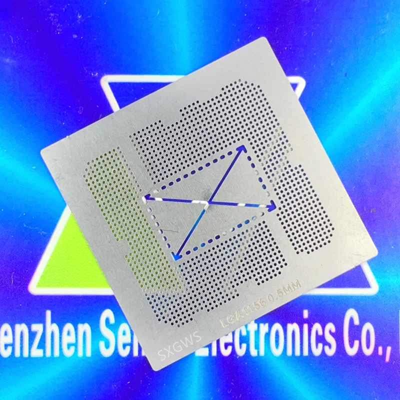 BGA Heat Directly Stencil, stainless The template is suitable for Socket PROCESSOR LGA1156 LGA 1156 Dia 0.50 mm
BGA Heat Directly Stencil, stainless The template is suitable for Socket PROCESSOR LGA1156 LGA 1156 Dia 0.50 mm