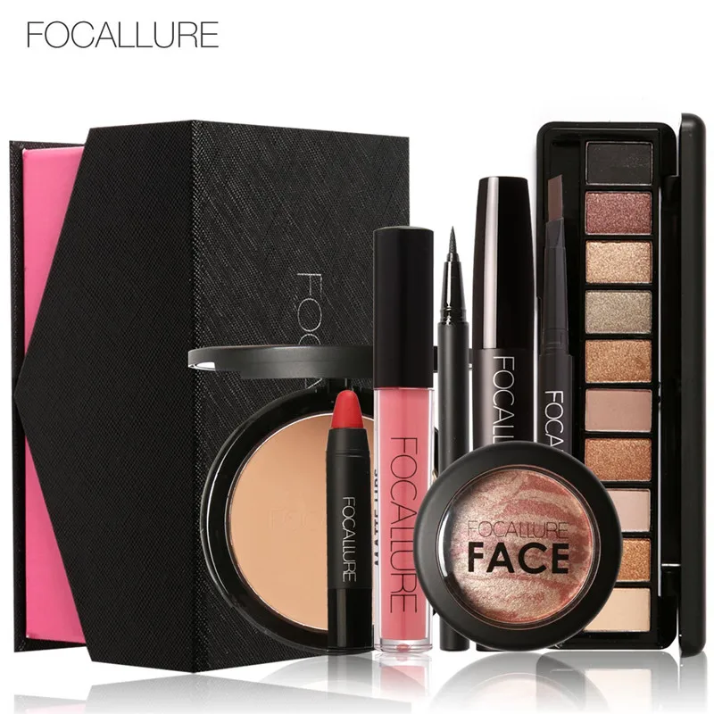 FOCALLURE 8Pcs Cosmetics Makeup Kit Powder Eye Makeup Eyebrow Pencil Volume Mascara Sexy Lipstick Blusher Cosmetic Tool Set
FOCALLURE 8Pcs Cosmetics Makeup Kit Powder Eye Makeup Eyebrow Pencil Volume Mascara Sexy Lipstick Blusher Cosmetic Tool Set