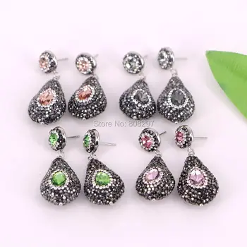 5Pairs Double Side Drop Crystal Glass Beads Earring,with Crystal Rhinestone Paved Jewelry Earrings For Women
5Pairs Double Side Drop Crystal Glass Beads Earring,with Crystal Rhinestone Paved Jewelry Earrings For Women