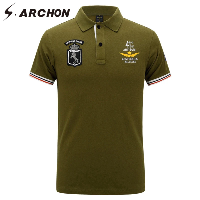 S.ARCHON Men Summer Air Force Military Shirt Polo Cotton Casual Breathable Embroidery Polo Shirt Short Sleeve Army Tactical Polo
S.ARCHON Men Summer Air Force Military Shirt Polo Cotton Casual Breathable Embroidery Polo Shirt Short Sleeve Army Tactical Polo