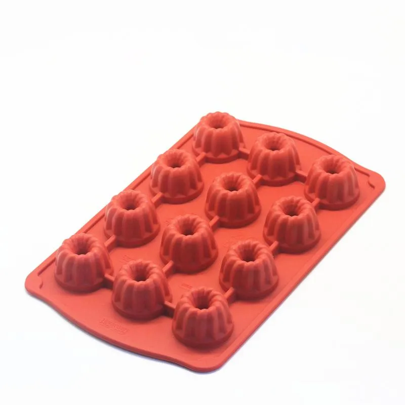 1pc Baking Tools Food Grade Silicone Cake Mold Mini Savarin Moulds 12-Cavity Dessert Tools 26.8*16.8 cm
1pc Baking Tools Food Grade Silicone Cake Mold Mini Savarin Moulds 12-Cavity Dessert Tools 26.8*16.8 cm