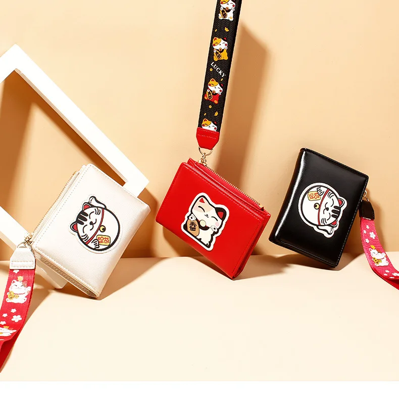 Women Leather Cute Cartoon Cat Small Wallet Girls Hanging Strap Handbags Day Clutch Credit Card Coin Money Organizer Purse Case
Women Leather Cute Cartoon Cat Small Wallet Girls Hanging Strap Handbags Day Clutch Credit Card Coin Money Organizer Purse Case