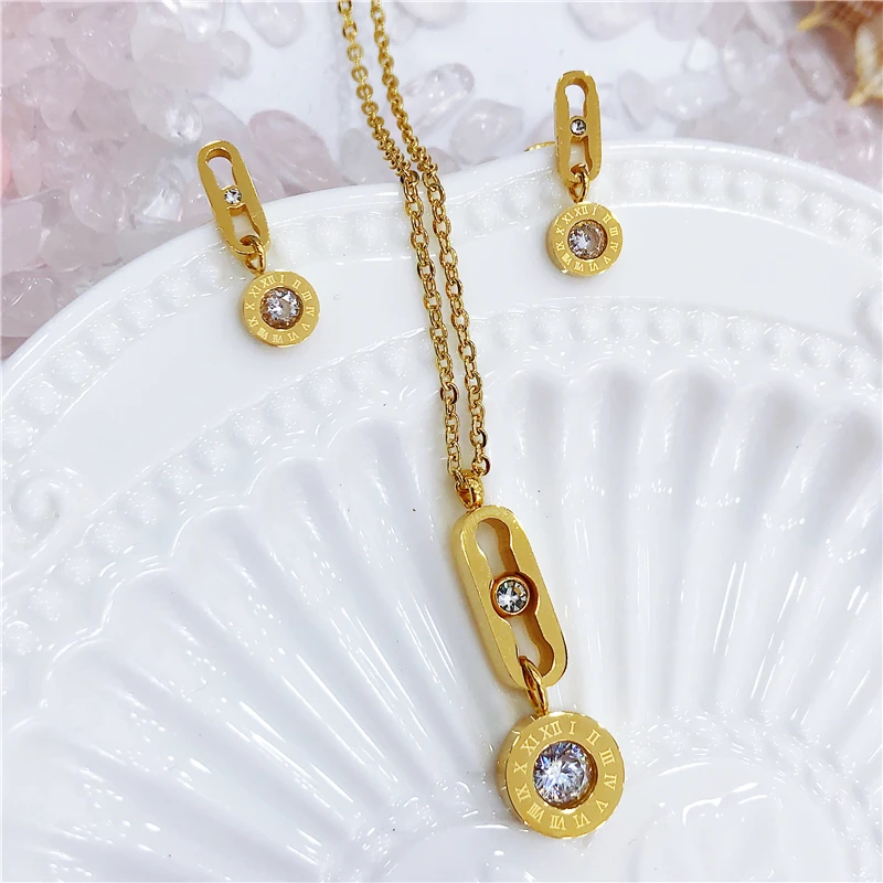 Luxury Brand CZ Crystal Bear Pendant Earrings Necklace Jewelry for Women Gold Silver Rose Stainless Steel Party Wedding Gift
Luxury Brand CZ Crystal Bear Pendant Earrings Necklace Jewelry for Women Gold Silver Rose Stainless Steel Party Wedding Gift