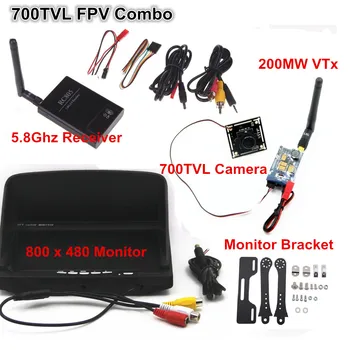 5.8ghz FPV Combo Boscam 5.8g 200mw Tx + Recevier RC805 + 800 x 480 Monitor + 700TVL Camera + Mounting Bracket Set
5.8ghz FPV Combo Boscam 5.8g 200mw Tx + Recevier RC805 + 800 x 480 Monitor + 700TVL Camera + Mounting Bracket Set