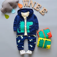 BibiCola baby boys Clothes set Boys Hoodie Jacket+Tshirt+Pants 3PCS Autumn newborn Clothing set Toddler Kids infant sets image