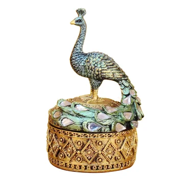 Resin Peacock Model Figurines Resin Home Decoration Miniatures Furnishing Handicraft Articles Peacock Jewelry Box Storage Box
Resin Peacock Model Figurines Resin Home Decoration Miniatures Furnishing Handicraft Articles Peacock Jewelry Box Storage Box