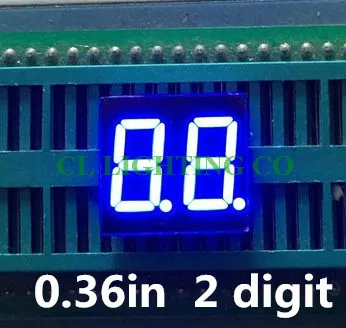 Blue 2 Bits LED Display Module LED Display 0.36" 0.36 in. Digital Tube Common CATHODE
Blue 2 Bits LED Display Module LED Display 0.36" 0.36 in. Digital Tube Common CATHODE