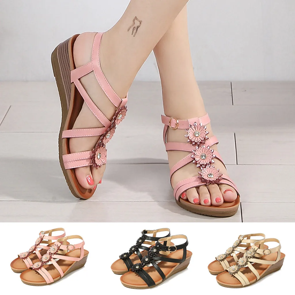 MUQGEW Summer Sandals Women Shoes High Heels Leather Ladies Crystal Casual Wedges Buckle Bohemian Beach Shoes Hot Sale 2019
MUQGEW Summer Sandals Women Shoes High Heels Leather Ladies Crystal Casual Wedges Buckle Bohemian Beach Shoes Hot Sale 2019