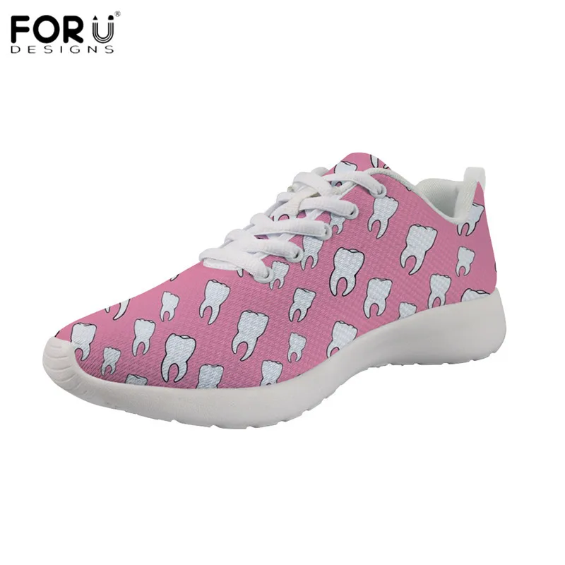FORUDESIGNS Women Pink Flats Cartoon Dentist Pattern Breathable Mesh Sneakers for Students Girls Spring Footwear Lace Up Zapatos
FORUDESIGNS Women Pink Flats Cartoon Dentist Pattern Breathable Mesh Sneakers for Students Girls Spring Footwear Lace Up Zapatos