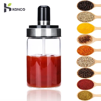 KONCO 2Pcs Spice Seasoning Container with Spoon Salt Pepper Jars Condiment Cruet with Cover Kitchen Storage Glass Bottles
KONCO 2Pcs Spice Seasoning Container with Spoon Salt Pepper Jars Condiment Cruet with Cover Kitchen Storage Glass Bottles