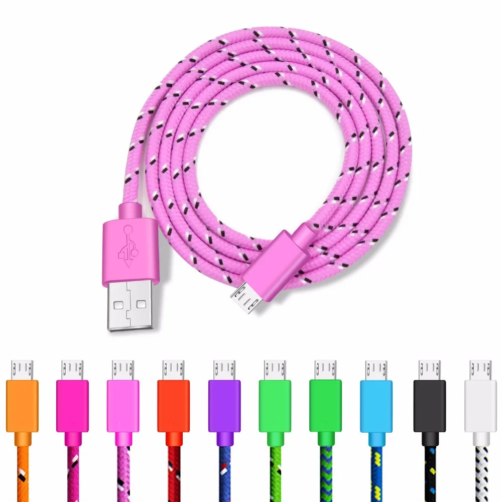Fast Nylon Braided Micro USB Cable Data Sync USB Charger Cable For Samsung HTC Huawei Xiaomi Android Phone Fast Charging Cables
Fast Nylon Braided Micro USB Cable Data Sync USB Charger Cable For Samsung HTC Huawei Xiaomi Android Phone Fast Charging Cables