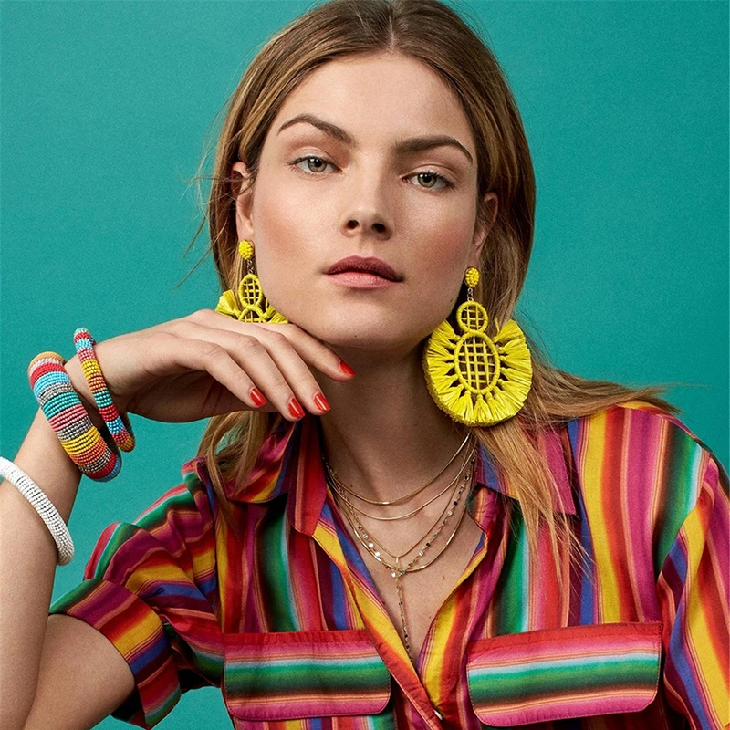 Lafite Drop Tassel Earrings For Women Vintage Ethnic luxury Wedding Earings Fashion Jewelry Fringe Bridal Earring Statement
Lafite Drop Tassel Earrings For Women Vintage Ethnic luxury Wedding Earings Fashion Jewelry Fringe Bridal Earring Statement