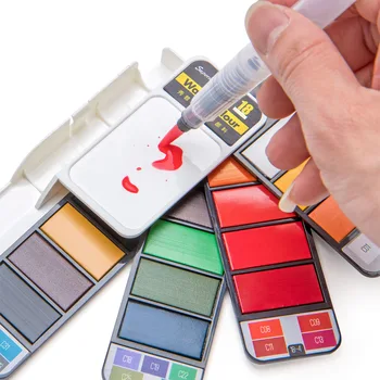 Dropshipping Superior 18/25/33/42colors Solid Watercolor Paint Set With Water Brush Pen Portable Water color Pigment For Drawing
Dropshipping Superior 18/25/33/42colors Solid Watercolor Paint Set With Water Brush Pen Portable Water color Pigment For Drawing