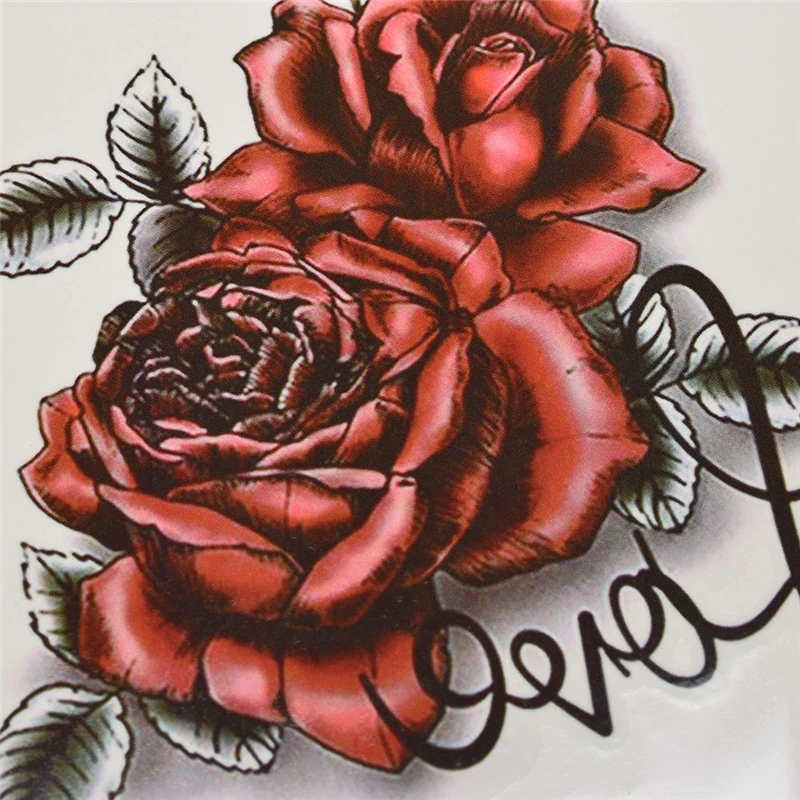 Rose Flower Temporary Tattoo Sticker Waterproof Women's Fashion Fake Arm Face Body Art 190*90mm Children's Adult Hand Tatoo
Rose Flower Temporary Tattoo Sticker Waterproof Women's Fashion Fake Arm Face Body Art 190*90mm Children's Adult Hand Tatoo