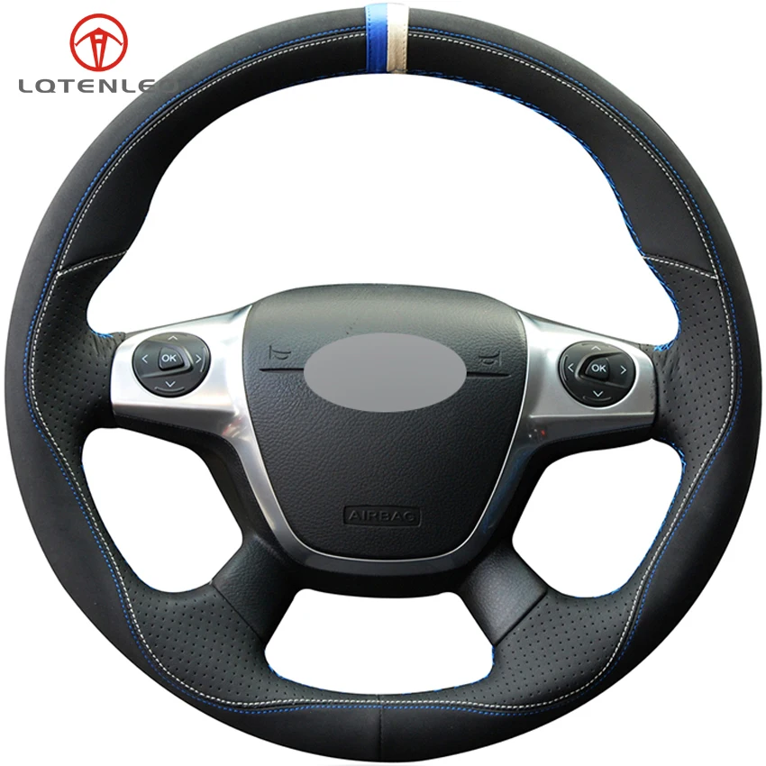 LQTENLEO Black Genuine Leather Suede Car Steering Wheel Cover For Ford Focus 3 2011-2014 KUGA Escape 2013-2016 C-MAX 2011-2018
LQTENLEO Black Genuine Leather Suede Car Steering Wheel Cover For Ford Focus 3 2011-2014 KUGA Escape 2013-2016 C-MAX 2011-2018