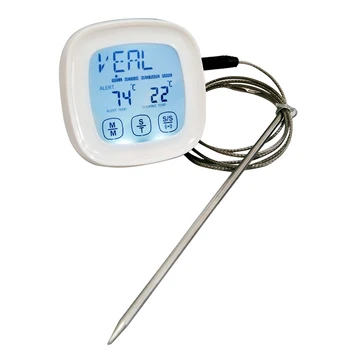 Digital Probe Meat Thermometer Kitchen Cooking BBQ Essential Tool for Oven Grill and Smoker Touchscreen Accurate Candy Thermomet
Digital Probe Meat Thermometer Kitchen Cooking BBQ Essential Tool for Oven Grill and Smoker Touchscreen Accurate Candy Thermomet
