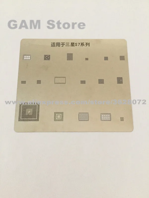 For Samsung S7 BGA Stencil CPU RAM eMMC Power wifi Touch Audio Baseband IC Reballing Pin BGA Direct Heating Template
For Samsung S7 BGA Stencil CPU RAM eMMC Power wifi Touch Audio Baseband IC Reballing Pin BGA Direct Heating Template