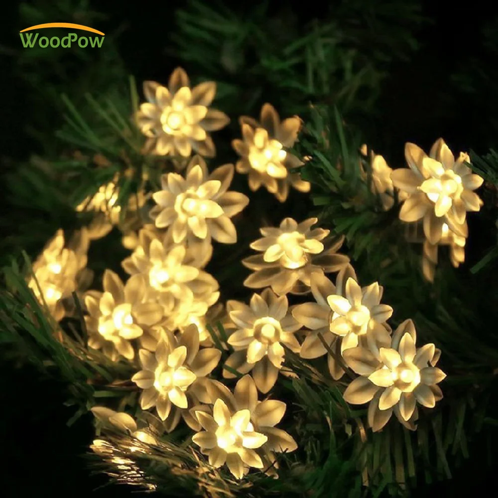 WoodPow Dual Lotus Flower Solar Lighting String 20-50LED Waterproof Fairy Light for Outdoor Decoration Christmas Party Wedding
WoodPow Dual Lotus Flower Solar Lighting String 20-50LED Waterproof Fairy Light for Outdoor Decoration Christmas Party Wedding