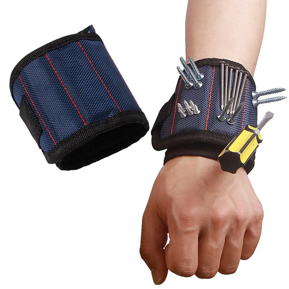 Polyester Magnetic Wristband Portable Tool Bag Electrician Wrist Tool Belt Screws Nails Drill Bits Holder Repair Tools
Polyester Magnetic Wristband Portable Tool Bag Electrician Wrist Tool Belt Screws Nails Drill Bits Holder Repair Tools