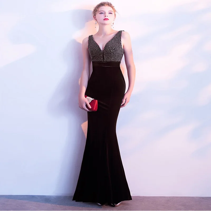Free Shipping Ladies Elegant Mermaid Dress Women V-Neck Sexy Sleeveless Dress
Free Shipping Ladies Elegant Mermaid Dress Women V-Neck Sexy Sleeveless Dress