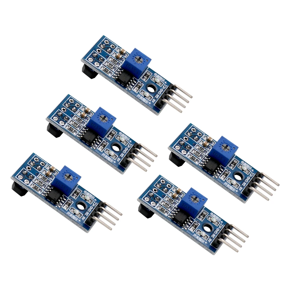 5PCS TCRT5000 Infrared Reflective IR Photoelectric Switch Barrier Line Track Sensor Module blue
5PCS TCRT5000 Infrared Reflective IR Photoelectric Switch Barrier Line Track Sensor Module blue
