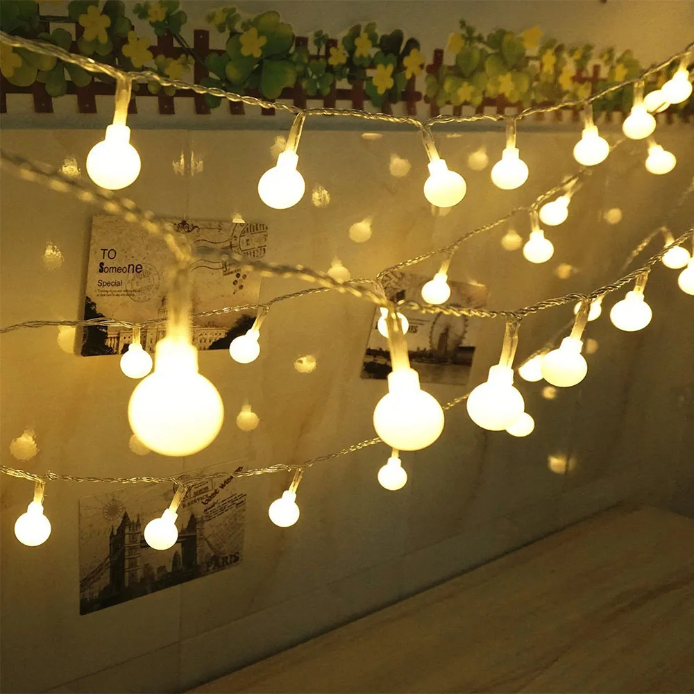 10M 100 LED /20M/200LED/30M300LED Christmas Garland ball string lights IP44 Outdoor Holiday Wedding party decoration Lighting
10M 100 LED /20M/200LED/30M300LED Christmas Garland ball string lights IP44 Outdoor Holiday Wedding party decoration Lighting