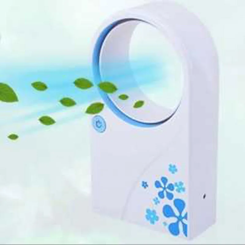 

Portable Handheld Mini Air Conditioner Bladeless Fan Desktop W/O No Leaf Air Cooling Fan ultra quiet USB or Battery condition
