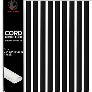 25x12mm Black Cable Concealer On-Wall Cable Cover Raceway Kit Cable Trunking to Hide Cables Cords or Wires Cord Organizer
25x12mm Black Cable Concealer On-Wall Cable Cover Raceway Kit Cable Trunking to Hide Cables Cords or Wires Cord Organizer