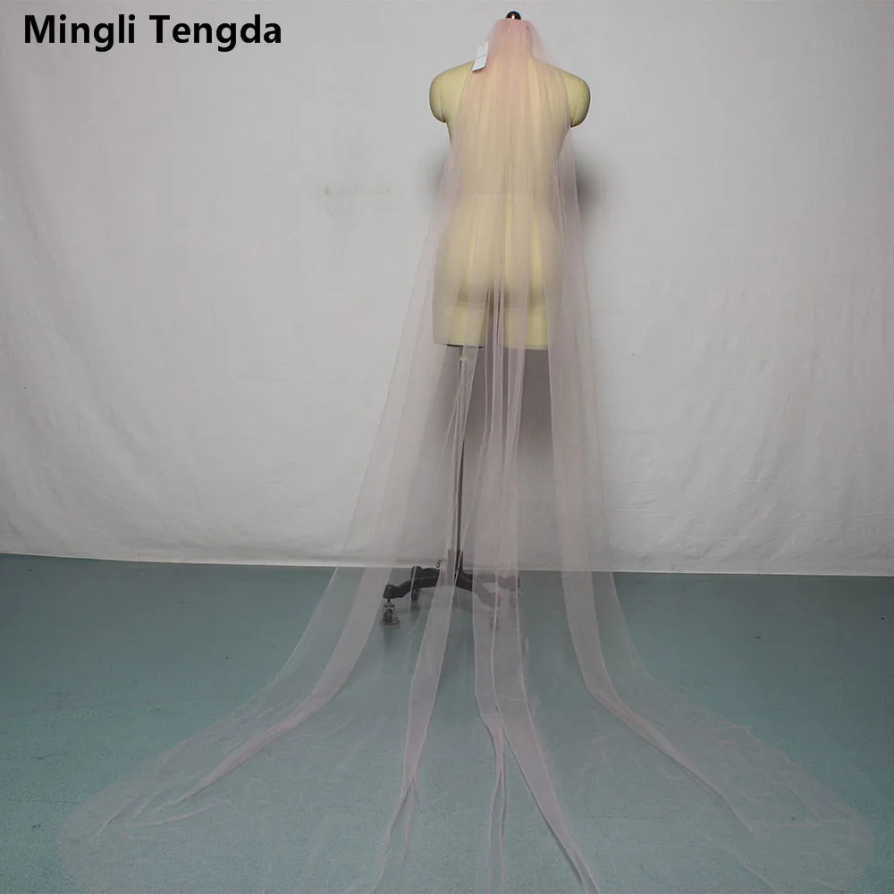 Mingli Tengda Pink Bridal Veils With Comb One-Layer 3 M Long Veil Cathedral Wedding Veil Bride Veil Sluie Velo De Novia Cut Edge
Mingli Tengda Pink Bridal Veils With Comb One-Layer 3 M Long Veil Cathedral Wedding Veil Bride Veil Sluie Velo De Novia Cut Edge
