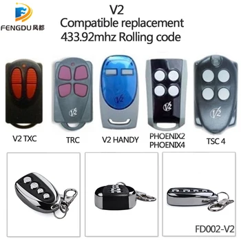 V2 Garage Door Remote Control V2 TXC V2 HANDY TSC4 TRC PHOENIX2 Rolling code 433.92mhz Command Remote Control hand transmitter
V2 Garage Door Remote Control V2 TXC V2 HANDY TSC4 TRC PHOENIX2 Rolling code 433.92mhz Command Remote Control hand transmitter