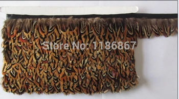 Free shipping 10yds/lot Height:5-6cm Genuine Ringneck Pheasant Feather Fringe Trimming Ribbon Millinery Costume Trim Craft Brown
Free shipping 10yds/lot Height:5-6cm Genuine Ringneck Pheasant Feather Fringe Trimming Ribbon Millinery Costume Trim Craft Brown