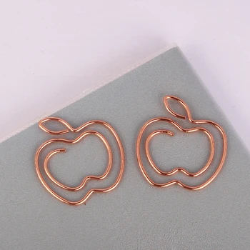 Rose Gold Apple Paper Clip Fruit Pin fashion Paper Clip Lovely Office Accessories Paper Bookmark Bureau Accessoires Metal Clip
Rose Gold Apple Paper Clip Fruit Pin fashion Paper Clip Lovely Office Accessories Paper Bookmark Bureau Accessoires Metal Clip