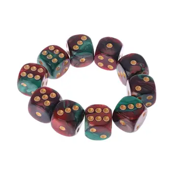 10 Pcs 16mm Resin Dice D6 Red Green Gold Points Round Edges KTV Bar Nightclub Entertainment Tools Adult Toys
10 Pcs 16mm Resin Dice D6 Red Green Gold Points Round Edges KTV Bar Nightclub Entertainment Tools Adult Toys