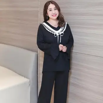 Big Size Lady Casual Shirt&Pants Sleep Set Cotton Loose 2PCS Sleepwear Solid Pajamas Suit Long Sleeve Negligee Plus Size XXXL
Big Size Lady Casual Shirt&Pants Sleep Set Cotton Loose 2PCS Sleepwear Solid Pajamas Suit Long Sleeve Negligee Plus Size XXXL