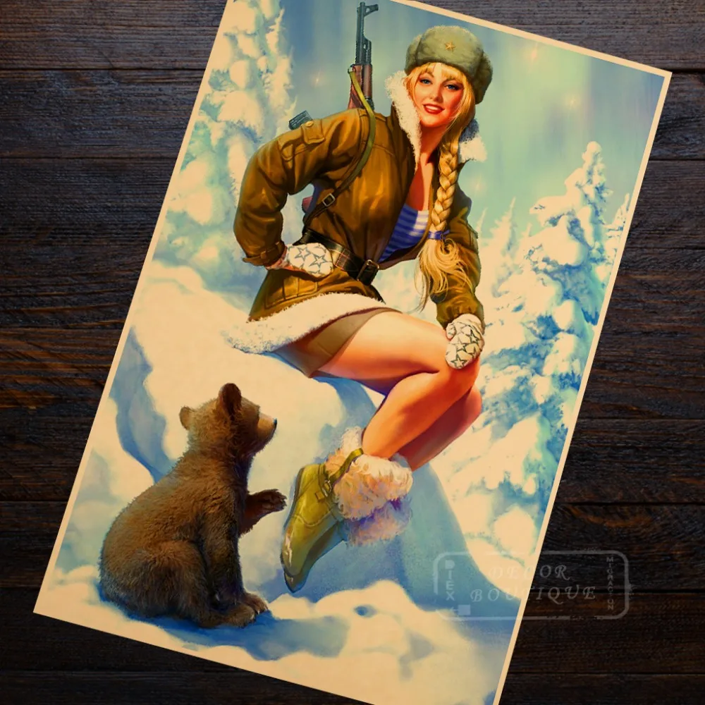 Soviet Union Female at WW2 Pop Art Propaganda Retro Vintage Kraft Poster Canvas DIY Wall Sticker Home Bar Posters Decoration
Soviet Union Female at WW2 Pop Art Propaganda Retro Vintage Kraft Poster Canvas DIY Wall Sticker Home Bar Posters Decoration