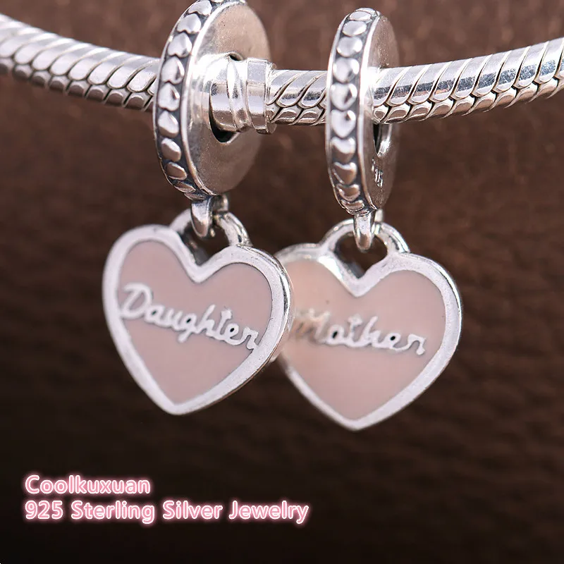 925 Sterling Silver Mother & Daughter Hearts Pendants Charm,Soft Pink Enamel & Clear CZ Fine Jewelry Fit Pandora Bracelets Diy
925 Sterling Silver Mother & Daughter Hearts Pendants Charm,Soft Pink Enamel & Clear CZ Fine Jewelry Fit Pandora Bracelets Diy