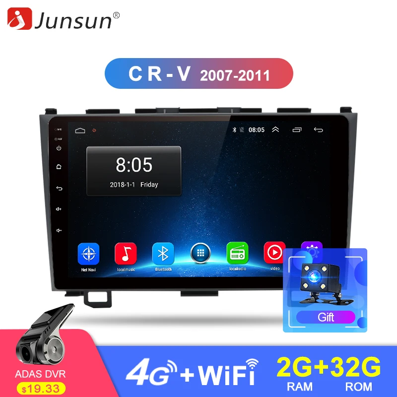 Junsun V1 2G+32G Android 8.1 4G Car Radio Multimedia Audio Player Navi GPS 2 Din For Honda CRV CR-V 3 2006 2007 2008 2009 -2011
Junsun V1 2G+32G Android 8.1 4G Car Radio Multimedia Audio Player Navi GPS 2 Din For Honda CRV CR-V 3 2006 2007 2008 2009 -2011