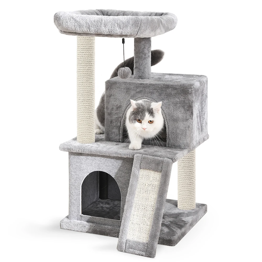 Cat'S Tree Pets Scratching Posts Cat Tree with Sisal Covered Scratching Posts and 2 Plush Condos Cat Furniture for Kittens
Cat'S Tree Pets Scratching Posts Cat Tree with Sisal Covered Scratching Posts and 2 Plush Condos Cat Furniture for Kittens