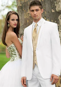 Cheap White Wedding Tuxedos One Button Custom Made Notched Lapel Formal Best Men Suits ( jacket+Pants+vest+tie)
Cheap White Wedding Tuxedos One Button Custom Made Notched Lapel Formal Best Men Suits ( jacket+Pants+vest+tie)